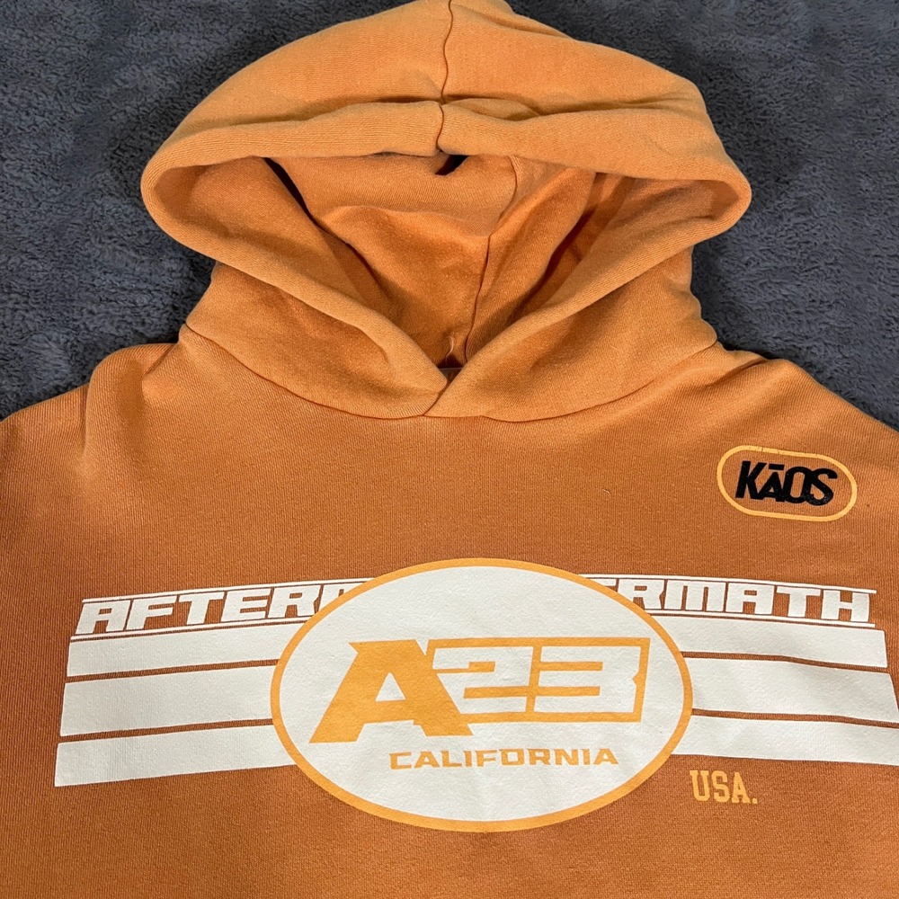 KAOS‎ Aftermath A23 California USA Cast Hoodie Orange Cotton Size M